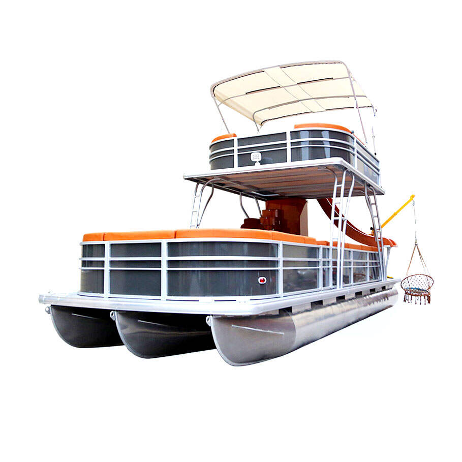 Kinlife Double Decker Luxury Aluminum Pontoon Boat with slide - Pontoon Boat  - KINLIFE GROUP-36 YEARS EXPERIENCE MANUFACTURING